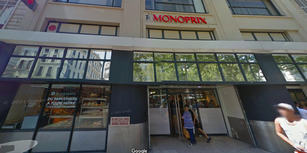 Le Monoprix du 36 de la Canebière, à Marseille ©Google Maps  