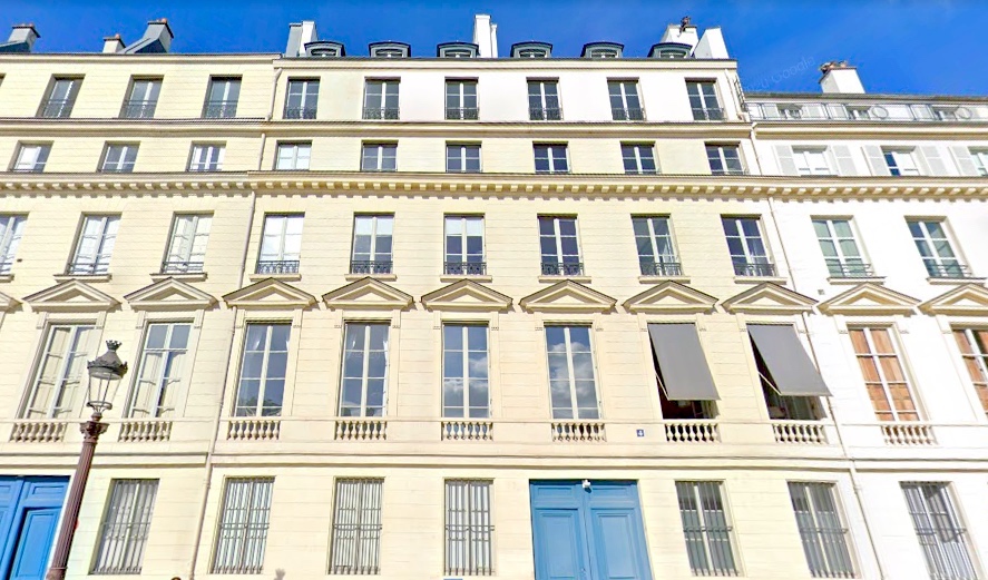 L'immeuble du 4 place du Palais Bourbon, Paris 7. © Google Maps