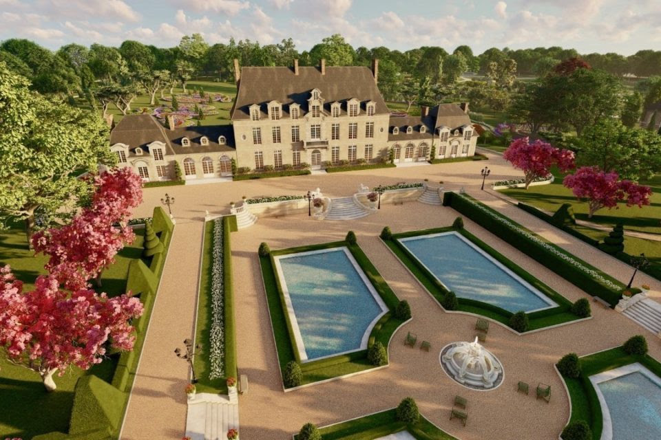 Vue du projet de réhabilitation du château de Cahaignes, dans l'Eure. 