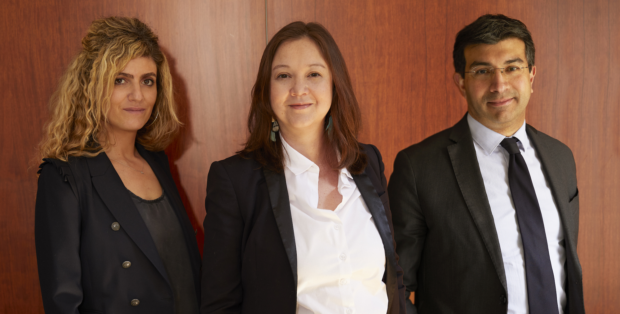 Les fondateurs de Faith Avocats, Jessica Soussan, Isabelle Maîtrejean et Maroun Abinader.