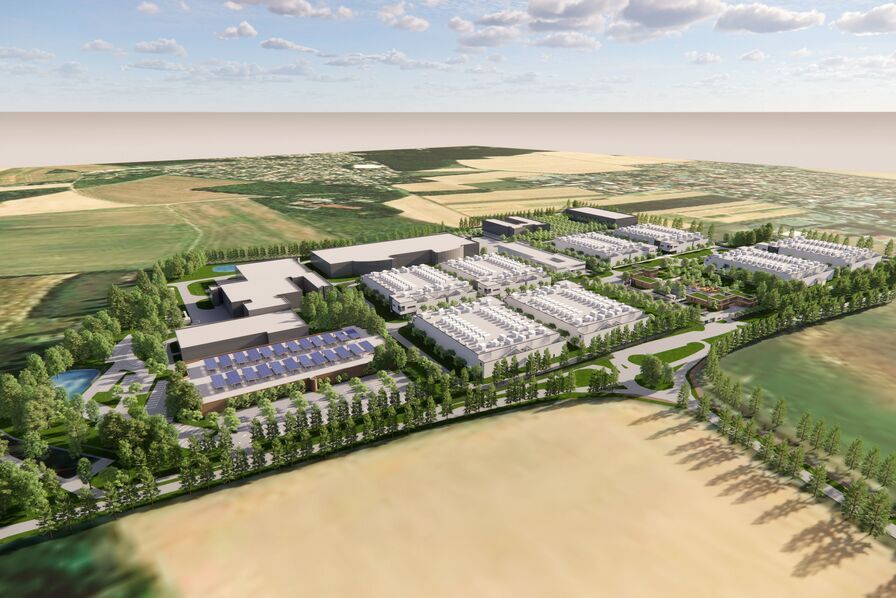 Le futur campus de Data4 à Nozay, dans l'Essonne. 