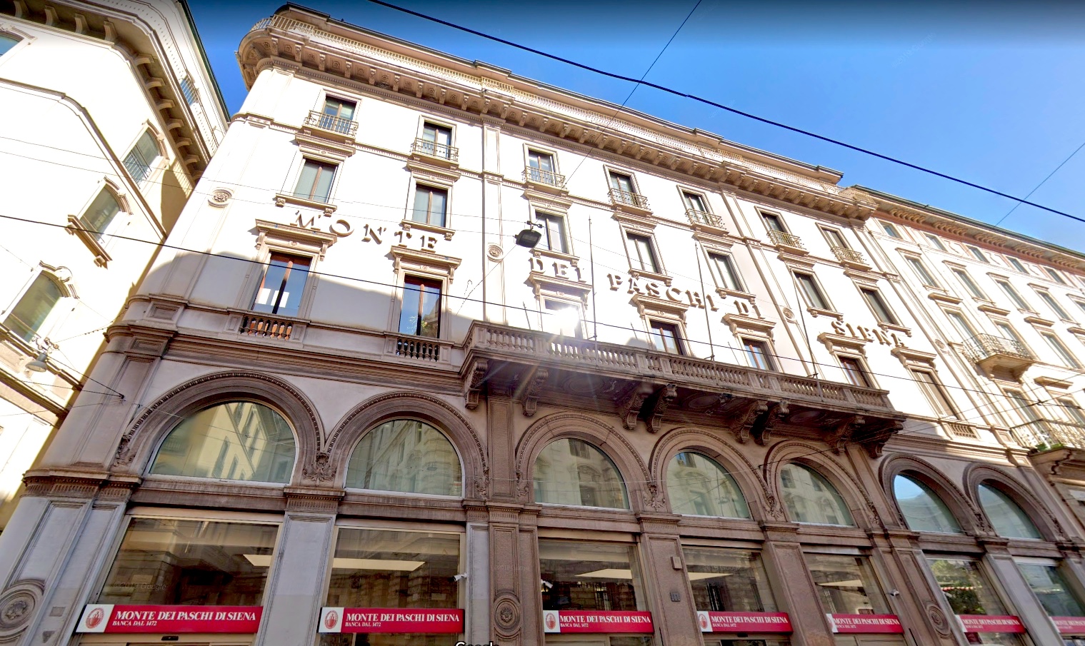 Le 11 via Santa Margherita à Milan, vendu par BMPS. © Google Maps