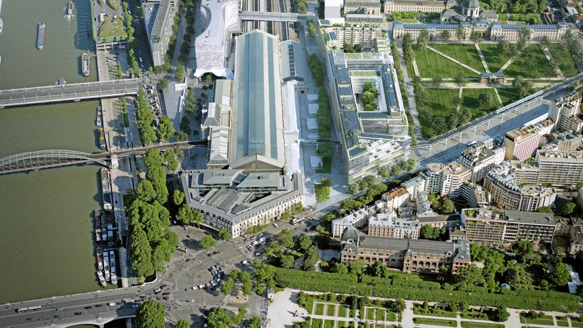 L'opération A7/A8 au pied de la gare d'Austerlitz, dans le 13e arrondissement de Paris. 