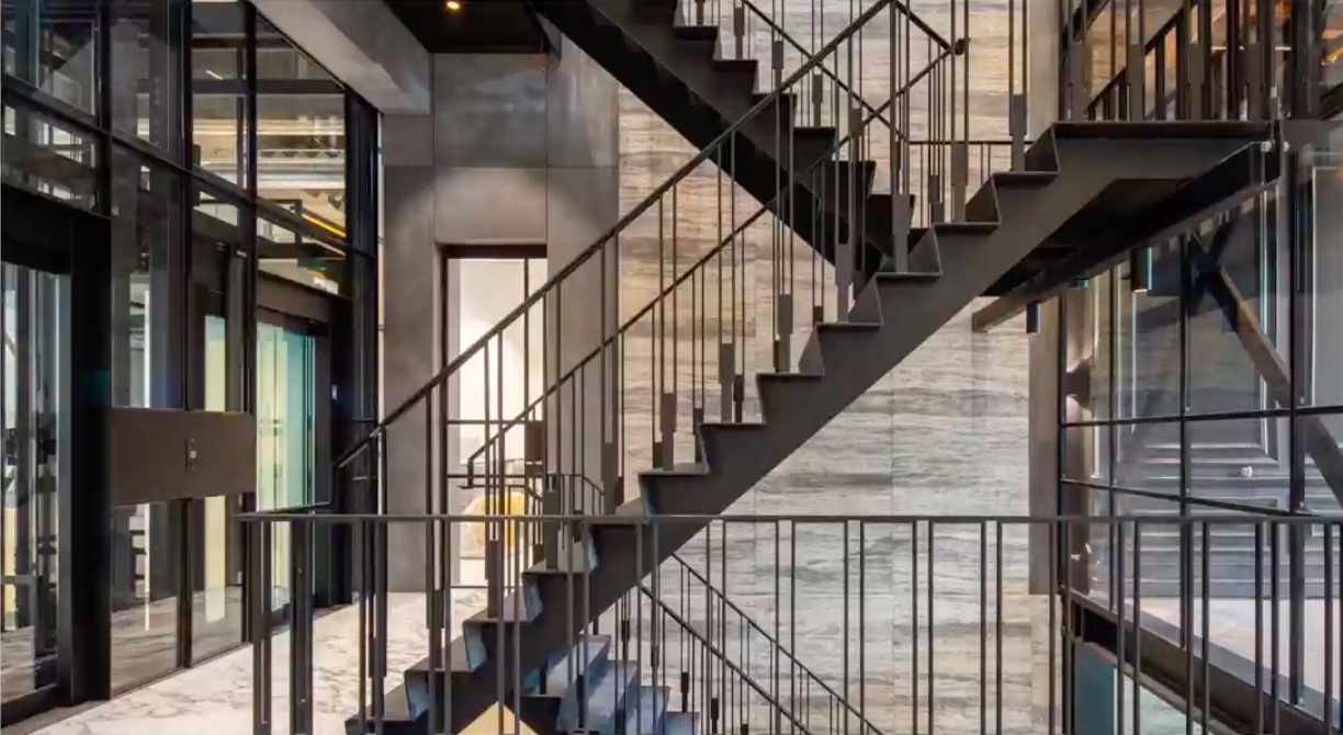 L'intérieur du complexe tertiaire Nero, à Amsterdam