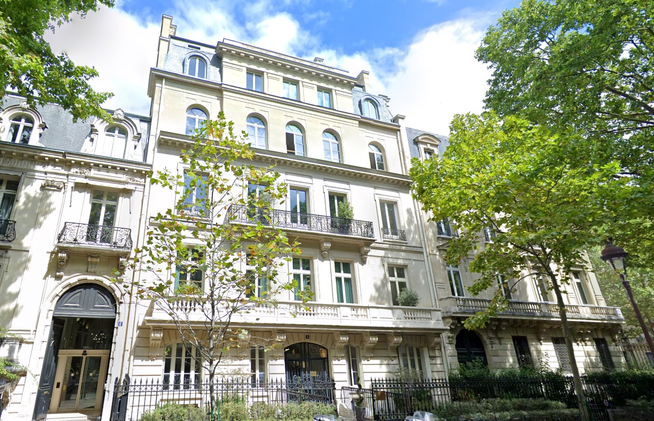 L'hôtel particulier du 4 Velasquez, dans le 8e arrondissement de Paris. © Google Maps