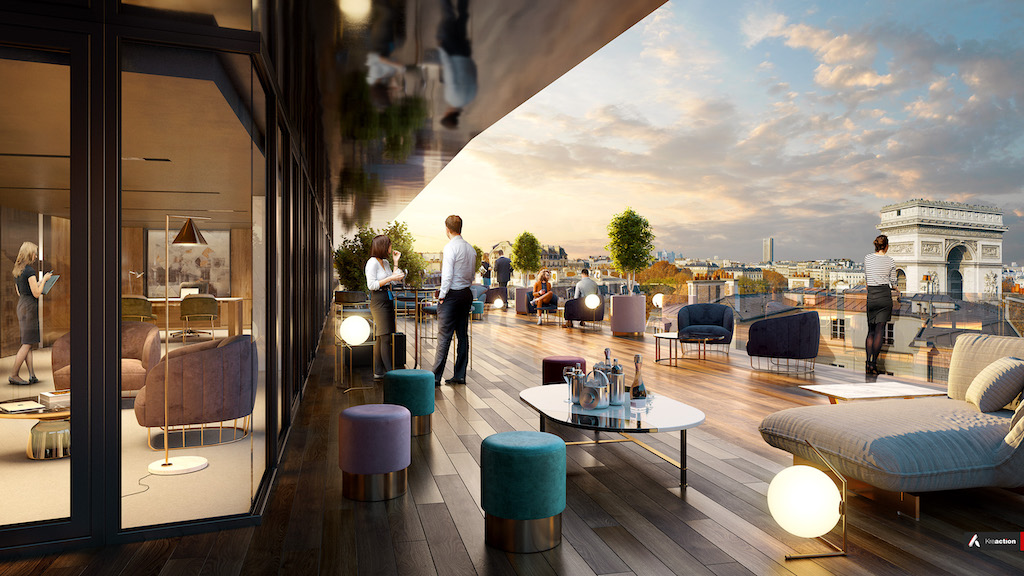Le futur rooftop du 83 Marceau. 