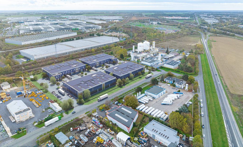 Vue aérienne du futur projet de Panattoni à Moissy-Cramoyel. 