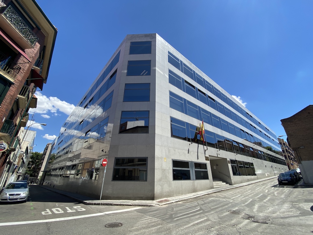 L'immeuble de bureaux de la Calle Lérida, 32-34, à Madrid. 