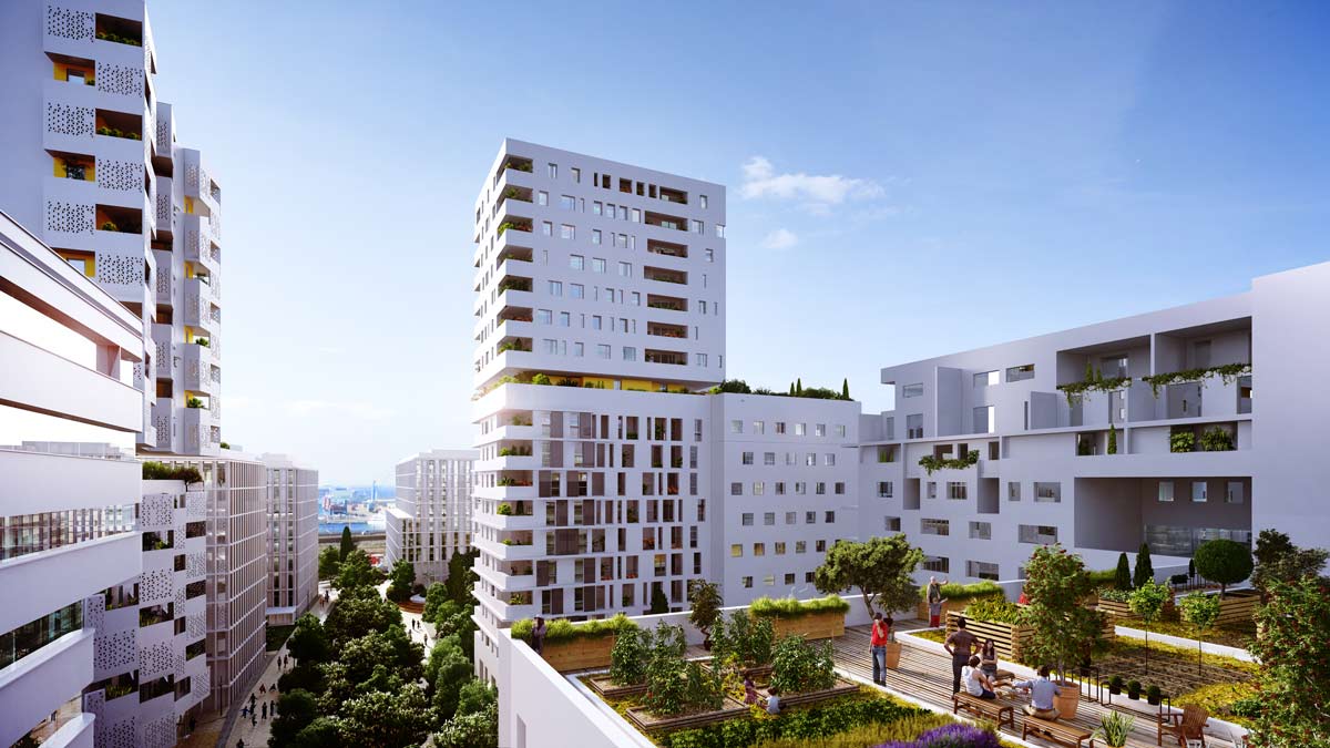 L'écoquartier Smartseille. ©Eiffage Construction