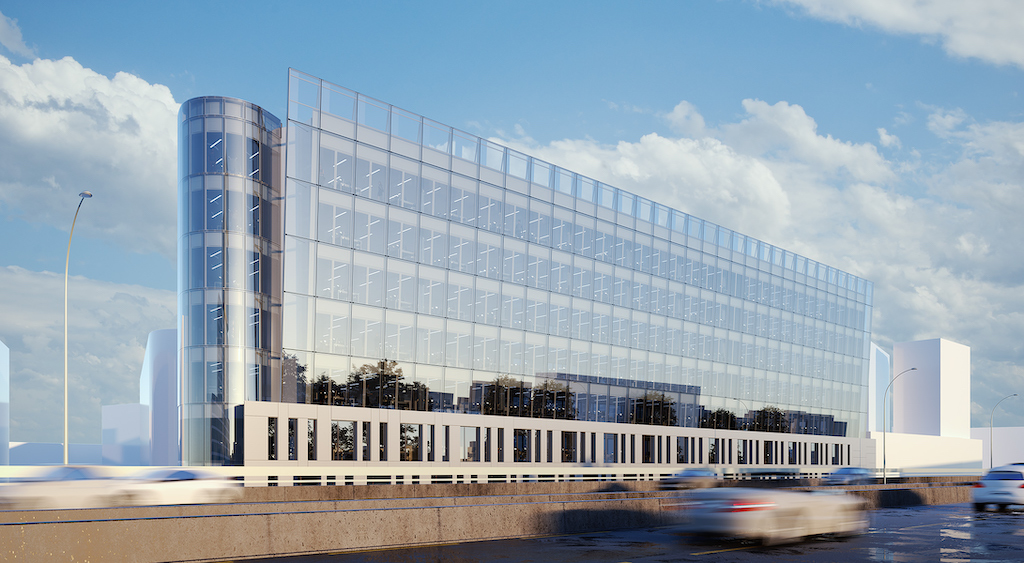 Vue du futur immeuble de bureaux développé par Eiffage Immobilier, à Clichy-Batignolles. DR