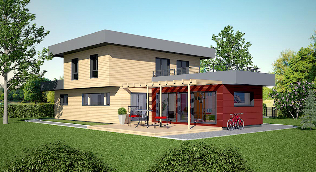 Maison à ossature bois “Urban“ développée par MCA