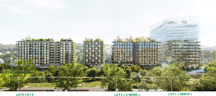 La parcelle D5, cédée par Renault à Boulogne. © Chartier Dalix / BIG / AAVP / ECDM
