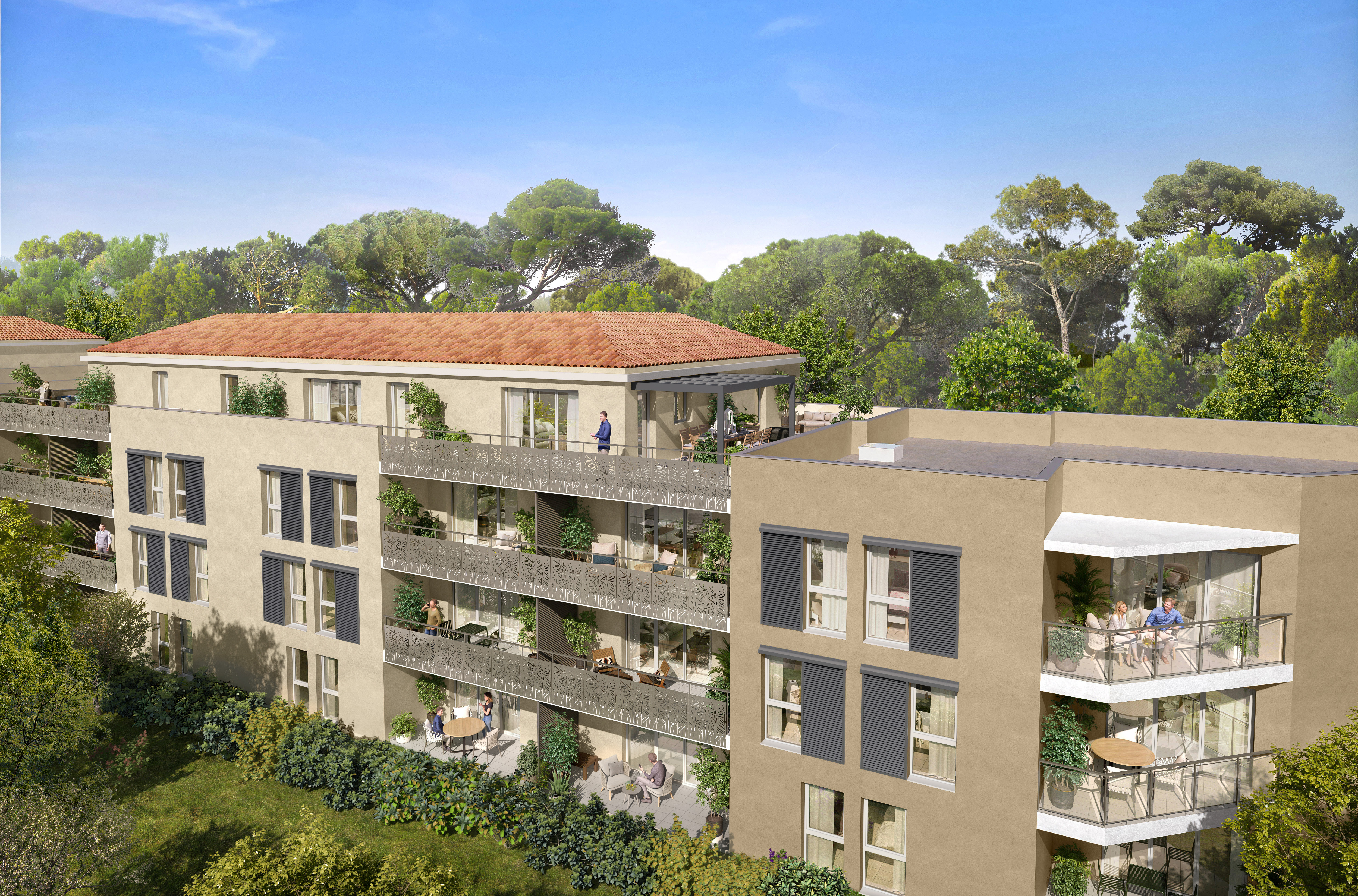 La résidence Cap Estérel est située à quelques minutes à vélo du centre-ville de Fréjus. ©Inter Invest Immobilier