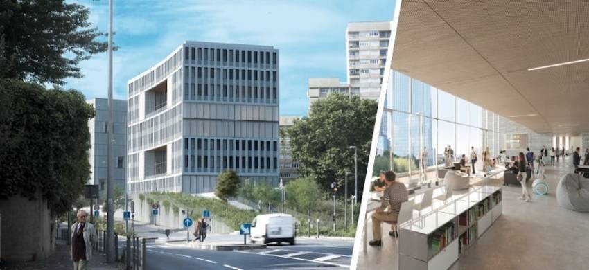 Le nouveau campus de l’Institut Léonard de Vinci à Nanterre. 