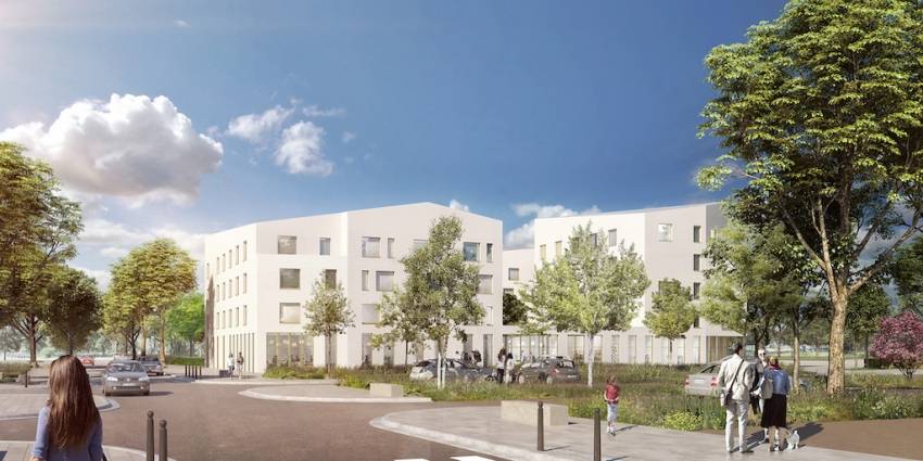 Le futur hôtel hospitalier d'Amiens. BLAU - Stereograph