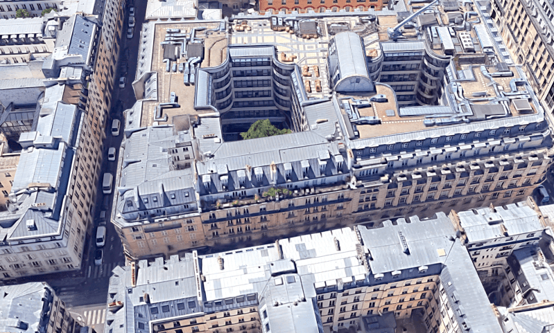 Le 43/45 Taitbout, qui jouxte le vaste siège de CIC à Paris 9. © Google Maps