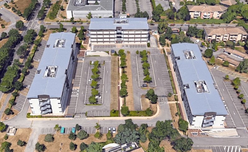 L'ensemble Wood Parc à Toulouse, occupé par EDF. © Google Maps