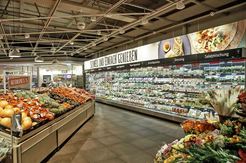 Un supermarché Rewe en Allemagne