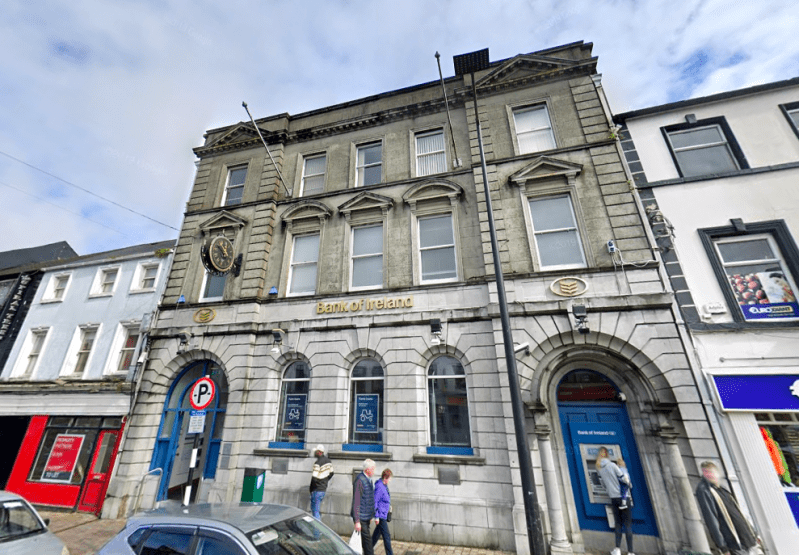 L'agence Bank of Ireland de Longford. © Google Maps