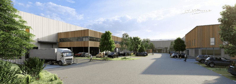 Le parc de logistique urbaine à Blanquefort. 