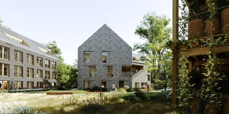 Un programme de logements porté par Emerige à Versailles. © Franklin Azzi & Chartier Dalix