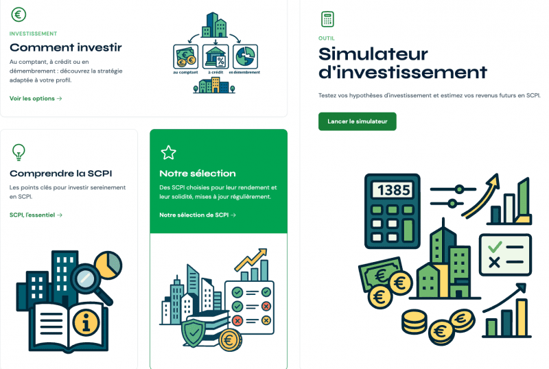 La plateforme Rendement SCPI