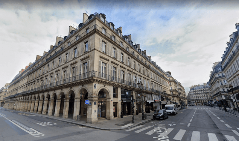 Le 184 rue de Rivoli, dans le premier arrondissement de Paris ©GoogleMaps