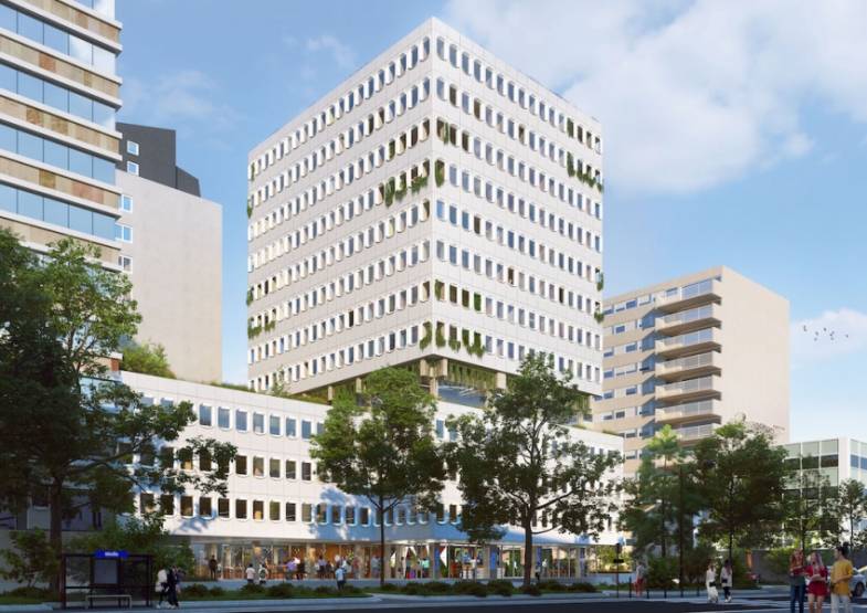 Vue du futur 42 rue Cambronne, à Paris 15. Vue du futur 42 rue Cambronne, à Paris 15.