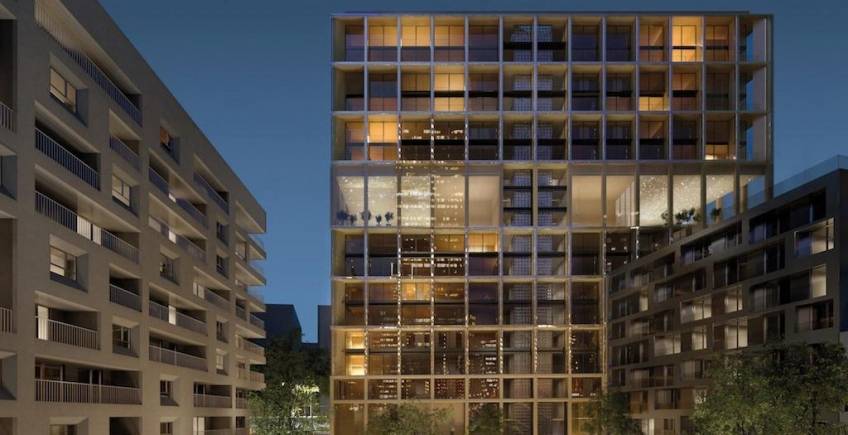 Le projet Wood'Up, dans le 13e arrondissement de Paris. Le projet Wood'Up, dans le 13e arrondissement de Paris.