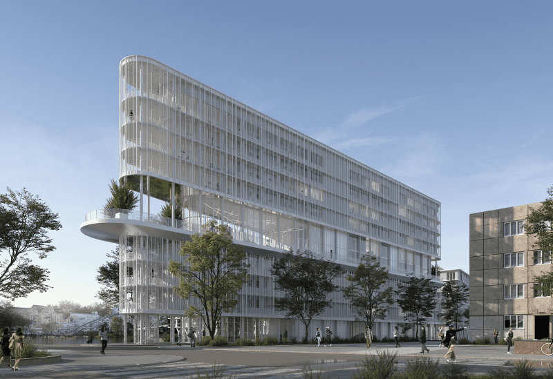 La résidence de coliving "The 226" va proposer 200 unités d'hébergement sur neuf étages. ©La Française REM