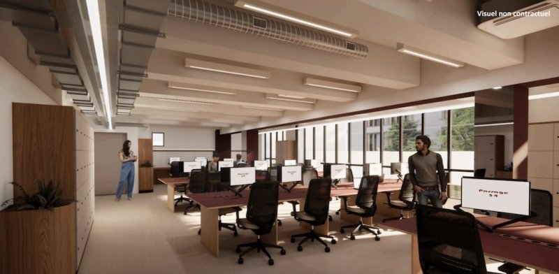 Vue intérieure du Passage 54, Faubourg Poissonnière, à Paris 10. 