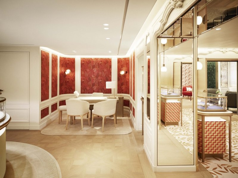 L'intérieur du flagship Cartier au 13 Paix à Paris. © Cartier 