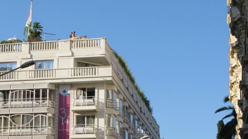 L'ancien Hôtel 3.14, situé rue François Einesy à Cannes. L'ancien Hôtel 3.14, situé rue François Einesy à Cannes.