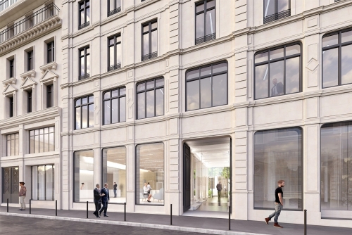 La façade du 31/33 Jeûneurs, Paris 2. © Studios