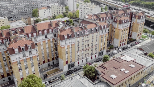 Vue aérienne de Clichy. 