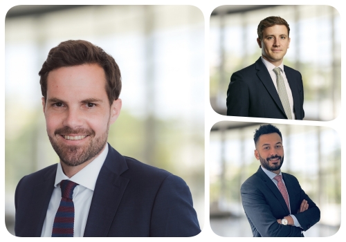 De gauche à droite : Edouard Batsale, Tom Partridge et Axel Romann. 