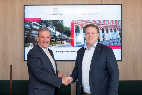 Claude Valade, président du directoire de la Cecaz (à g.), et Christophe Courtin, président fondateur du Groupe Courtin. 