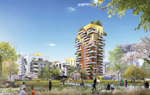  L'immeuble de 92 logements réalisé par Cogedim et Coffim à Asnières.