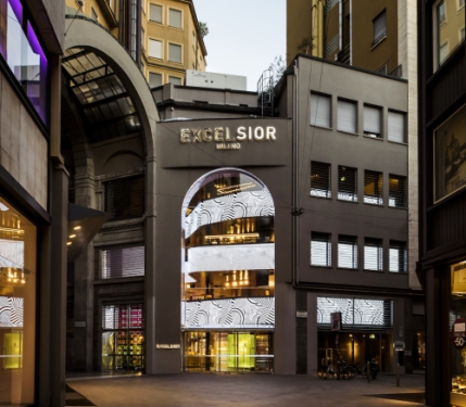 La galerie Excelsior à Milan, anciennement dans le patrimoine de Beni Stabili