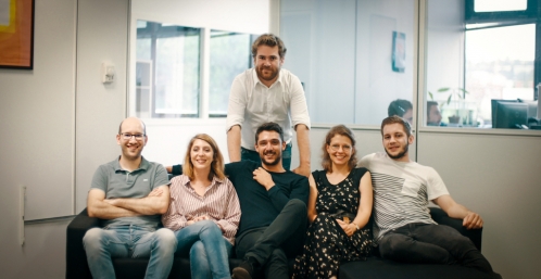 L'équipe de Focus, avec le fondateur Brieuc Oger debout au centre