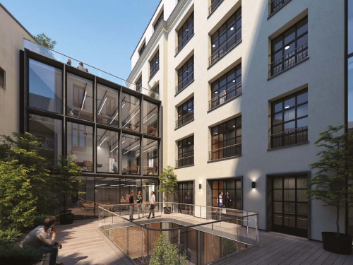 La cour du 9 Argenson, Paris 8. © Foncière Raynouard