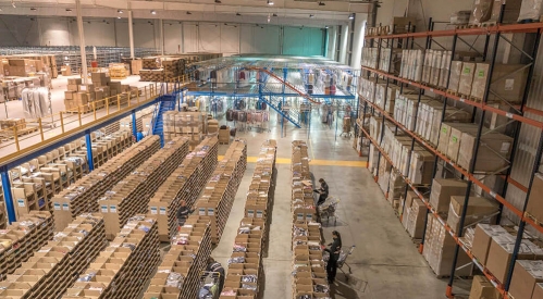 La plateforme logistique de Logifashion à Riudellots.