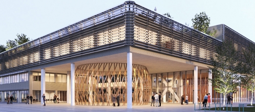 L'ensemble Cœur Aéroparc à Bordeaux-Mérignac © Quartus, Agence BLP & Associés, Drawbotics