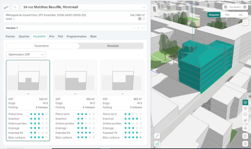 Un visuel de l'application Buildrz