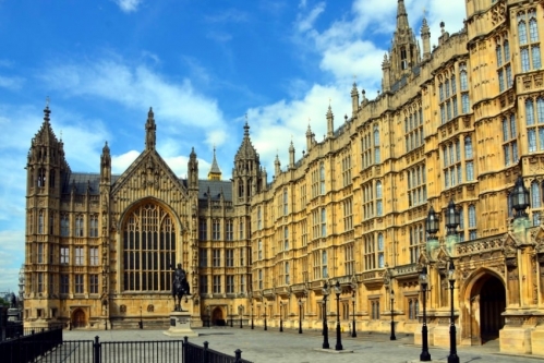 Le Palais de Westminster à Londres.