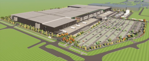 La future plateforme Zalando à Montereau-sur-le-Jard (77). © DR 