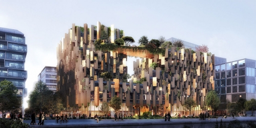 Le projet Aurore T5B Paris Rive gauche développé par la Compagnie de Phalsbourg et Station F. 