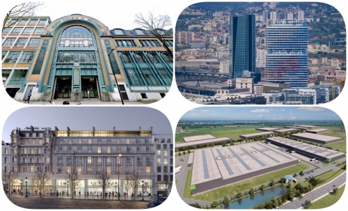 Les Ateliers du Parc (Clichy), La Marseillaise (Marseille), le 150 Champs-Élysées (Paris) et le projet de Goodman sur un foncier Philips (Villeneuve-Saint-Georges)