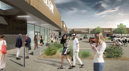 Le retail park de Saint-Berthevin près de Laval