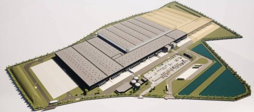 Le futur entrepôt de Maisons du Monde en Normandie. © Gemfi
